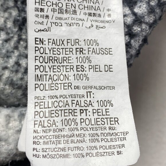 BILLABONG Women Fleece Jacket Sz M Black White Snap Closure Checker Beach 5-37 - Picture 11 of 16